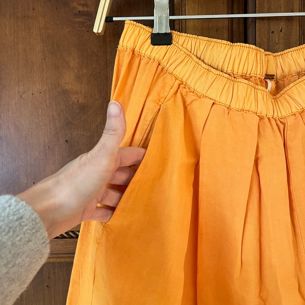Free People Orange Wide Leg Pants - Picture 8 of 16